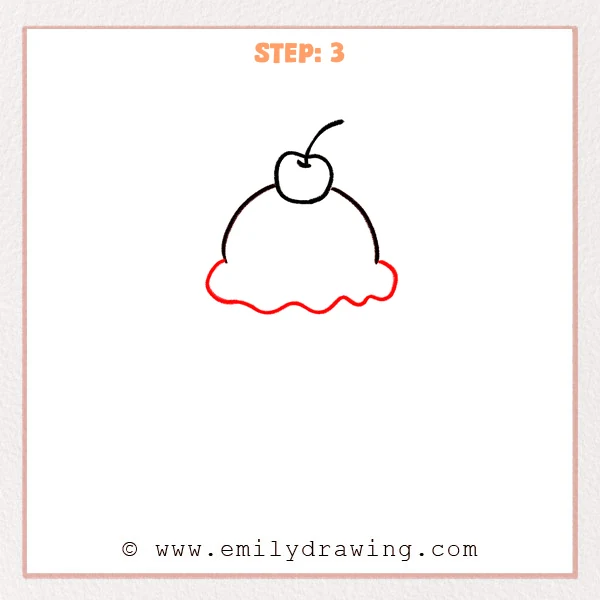 how to draw an ice cream cone - Step 3